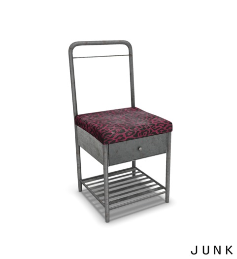 junk. metal drawer chair. punk.