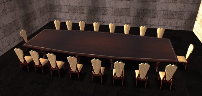 Large Conference Table and Chairs 