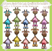 Full Perm MESH Cute Lady Giraffe kit for builders