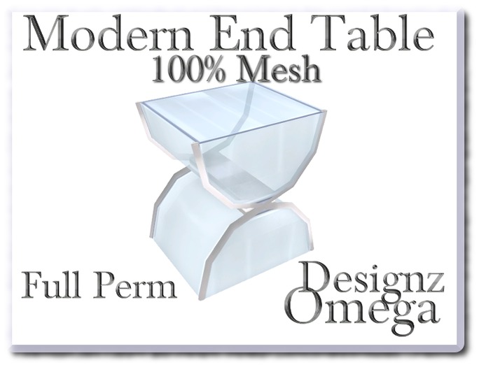 Modern End Table (Mesh) Full Perm