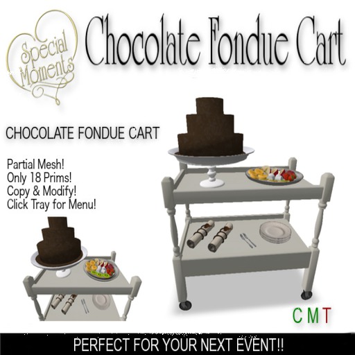 Chocolate Fondue Cart (White)   Copy!!