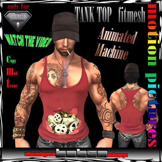 NIRAMYTH-TANK TOP-kOKEMShOP- ANIMED MACHINE.(Fitmesh)
