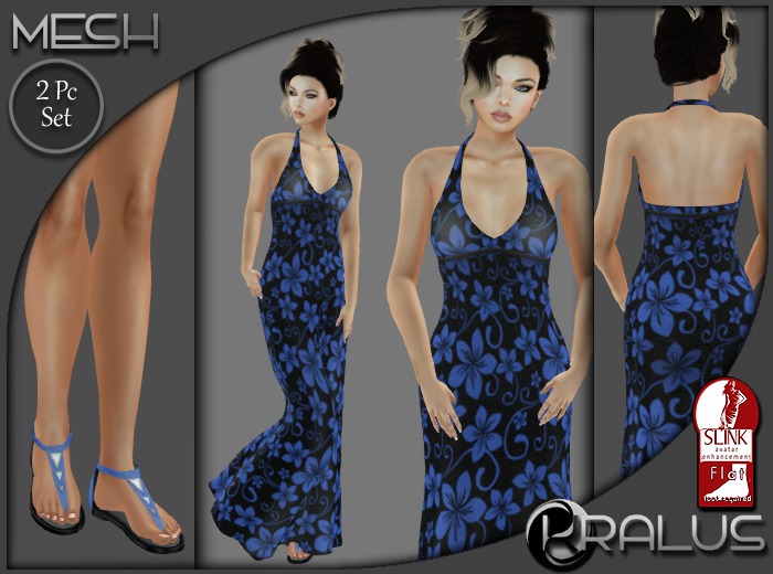 ::KRALUS:: Mesh : Summer Hawaiian : Blue