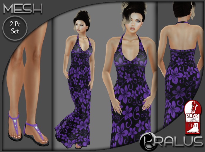 ::KRALUS:: Mesh : Summer Hawaiian : Purple