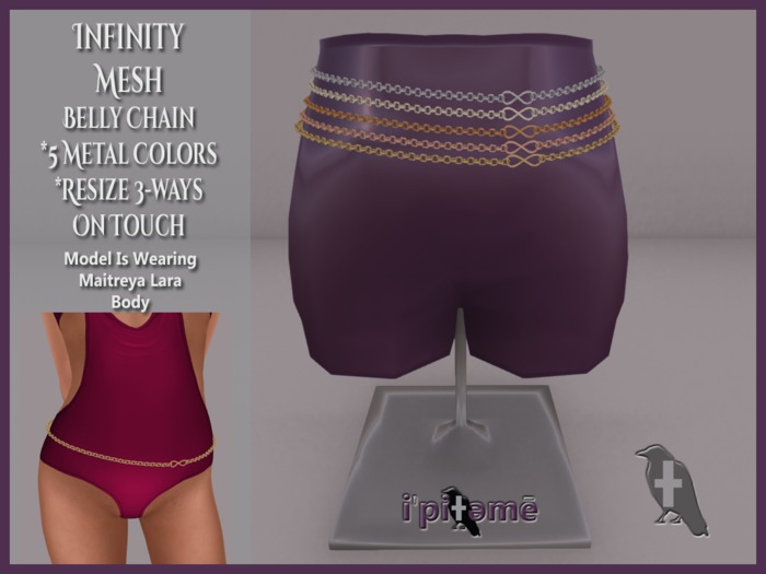 ~i~ Infinity Belly Chain w/Resize (Wear To Unpack)