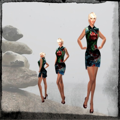 8 Asia mesh dress blue Box
