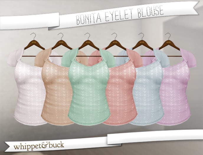 Whippet & Buck - Bonita Eyelet Blouse NUDE