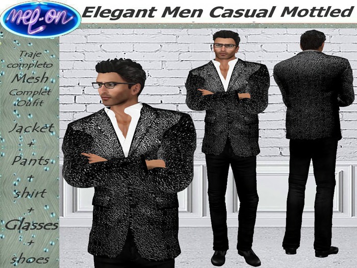 MEL-ON ELEGANT MEN CASUAL MOTTED OUTFIT