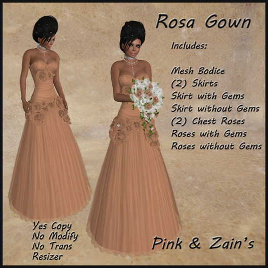 [P&Z] Rosa Gown - Peach [Boxed]