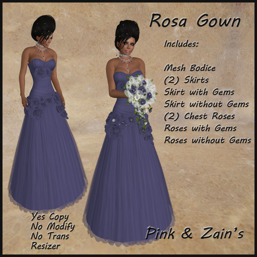 [P&Z] Rosa Gown - Purple [Boxed]