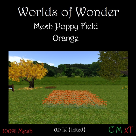 WoW Mesh Poppy Field - White  -Boxed