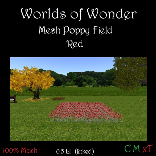 WoW Mesh Poppy Field - White  -Boxed