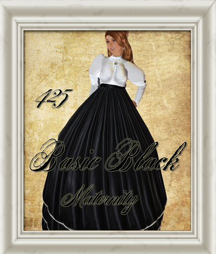 Shabby chic Basic Black Maternity Dress