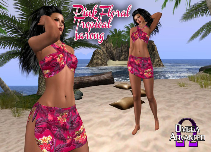 Tropical floral Sarong