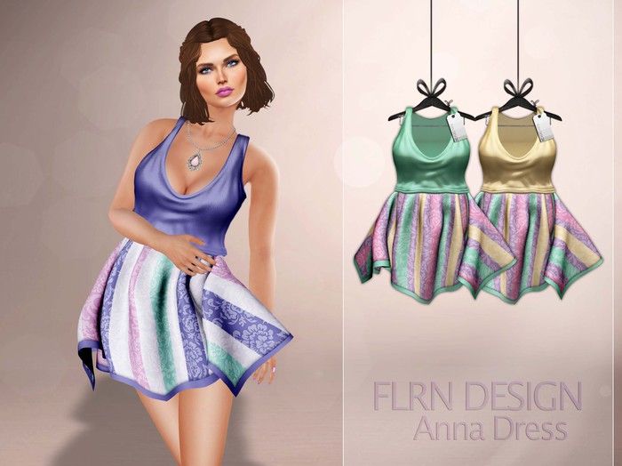 [FLRN] Anna Dress Mint&Yellow
