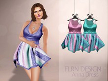 Anna Dress Blue&Pink