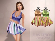 Anna Dress Orange&Green