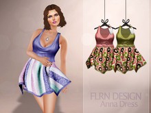 [FLRN] Anna Dress Salmon&Green