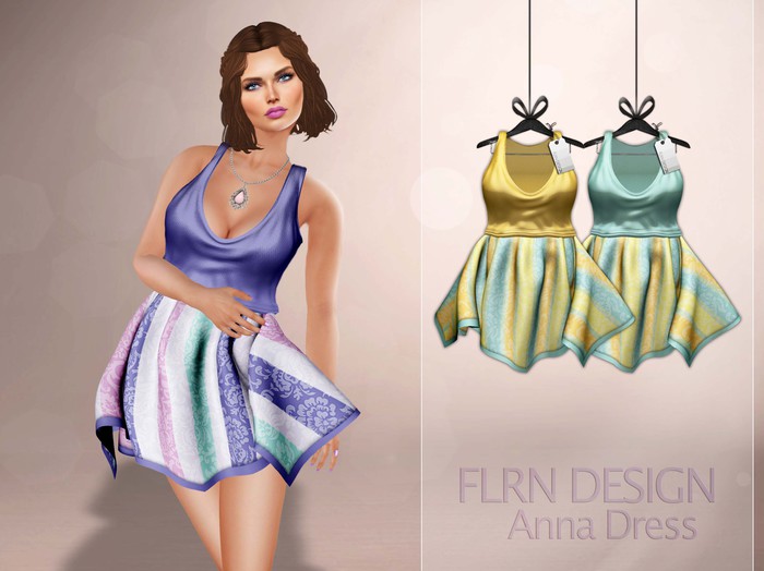 [FLRN] Anna Dress Yellow&SoftMint