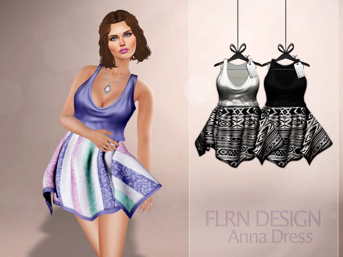 [FLRN] Anna Dress B&W
