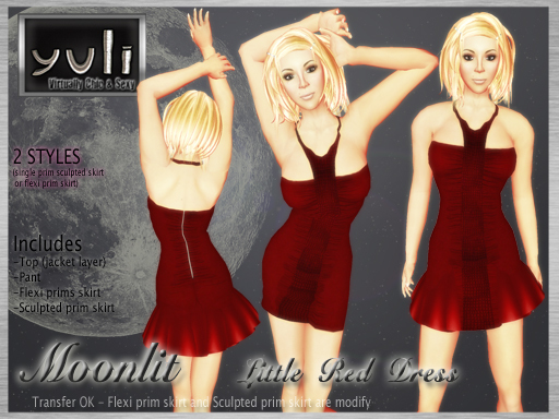 (Yuli) Moonlit Little Red Dress