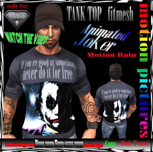 NIRAMYTH-T-SHIRT-kOKEMShOP- ANIMATED JOKER.(Fitmesh)