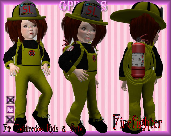 GPDKIDS Firefighters Yellow