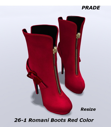 26-2 Romani Boots Red Color Box