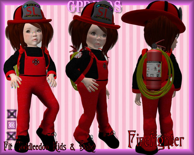 GPDKIDS Firefighters Red