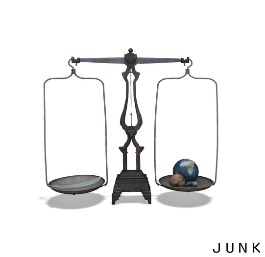 junk. balance scales.