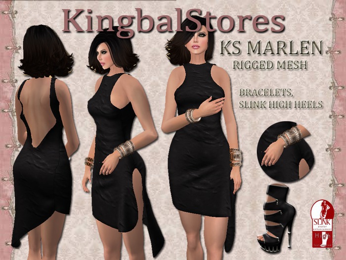 125 KS MARLEN RIGGED MESH OUTFIT BLACK