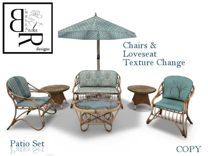 [BR] Texture Change Rattan Patio SET