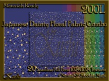 Japanese Dainty FLoral Fabric Combo Seamless Textures Materials Ready Full Perms 1024x1024
