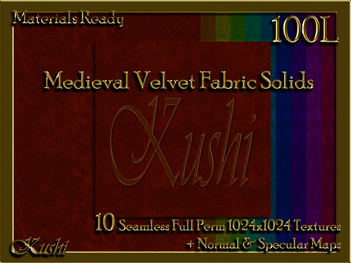 Medieval Velvet Solids Fabric Seamless Textures Materials Ready Full Perms 1024x1024