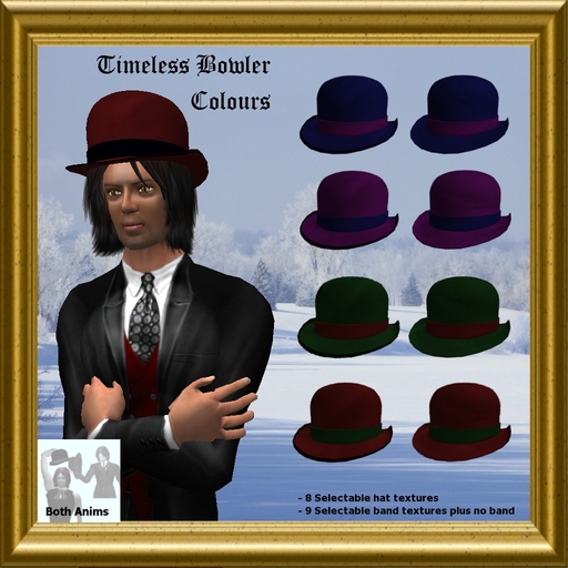 Timeless Bowler Hat - Colours - Animmation bundle