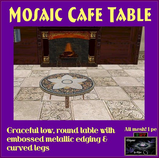 *EbE* Mosaic Cafe Table (moroccan)