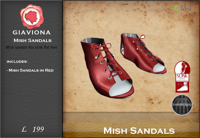 {G} Mish Sandals - Red