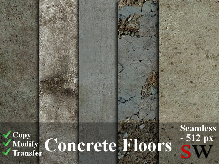 -SW- Seamless Concrete Floors Texture Pack -512-