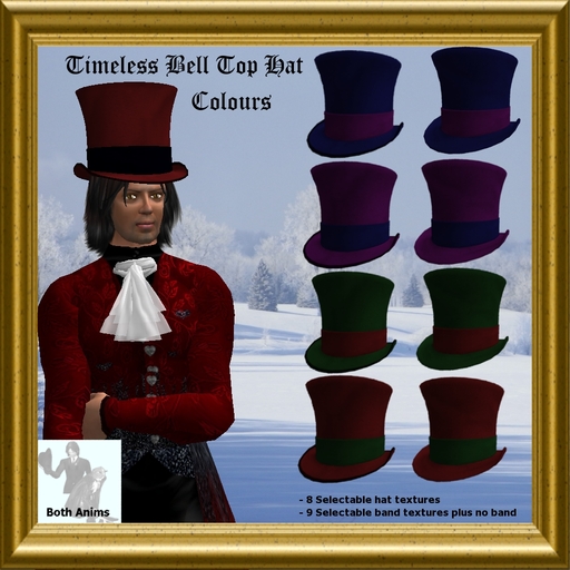 Timeless Bell Top Hat - Colours - Anim Bundle