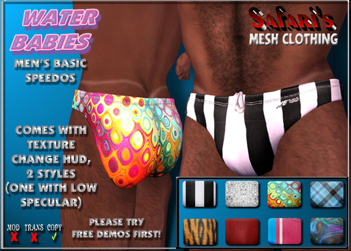 WB Safari's - Mens Basic Speedo Asst 1