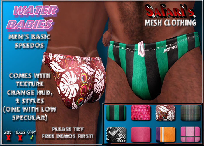 WB Safari's - Mens Basic Speedo Asst 1