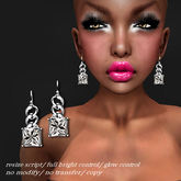 Earring Bold-Chain-470 Platinum      -RYCA-