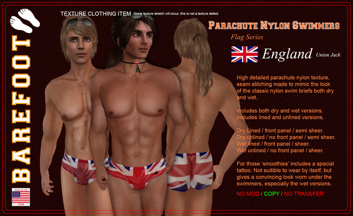 England Nylon Swim Briefs