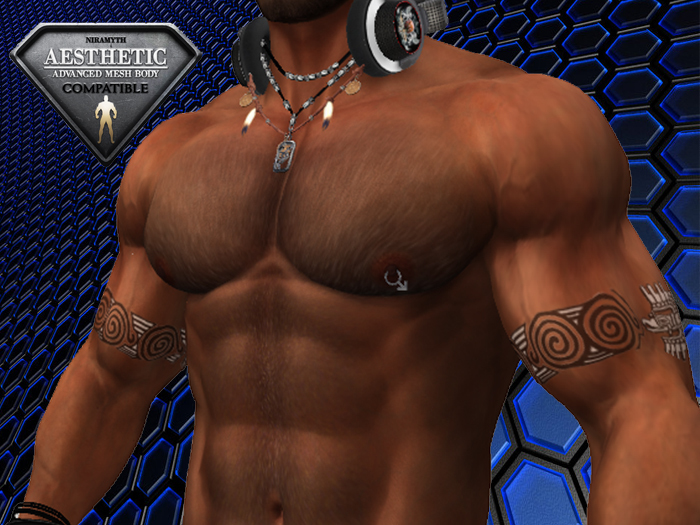 Body Hair (Light) for Torso-front with Maya Armband