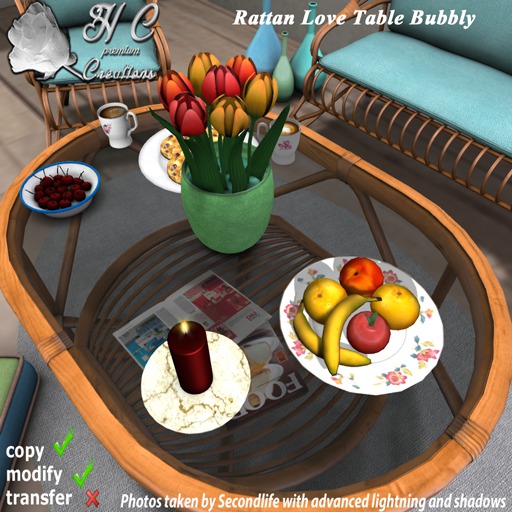 HCC Rattan Love Table Bubbly BOX