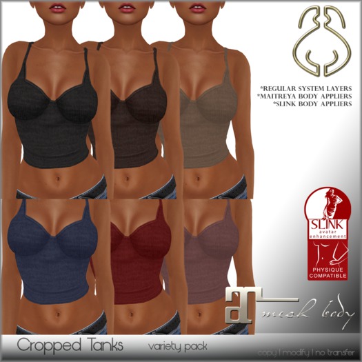 SYSY's - Crop Tanks Pack - Slink/Maitreya Comp.