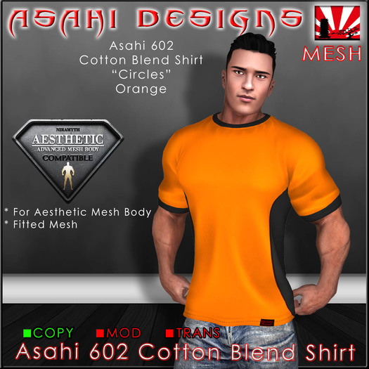 {AD} 602 Aesthetic "Circles" Shirt -  Orange
