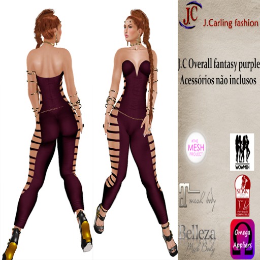 J.C Overall fantasy purple
