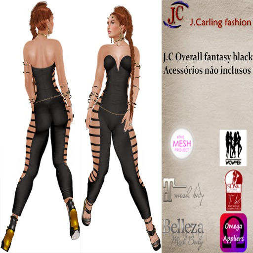 J.C Overall fantasy black