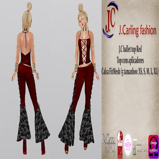J.C ballet top Red